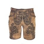 Walnut Oak Brown Women’s Embroidered Lederhosen