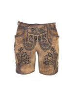 Walnut Oak Brown Women’s Embroidered Lederhosen
