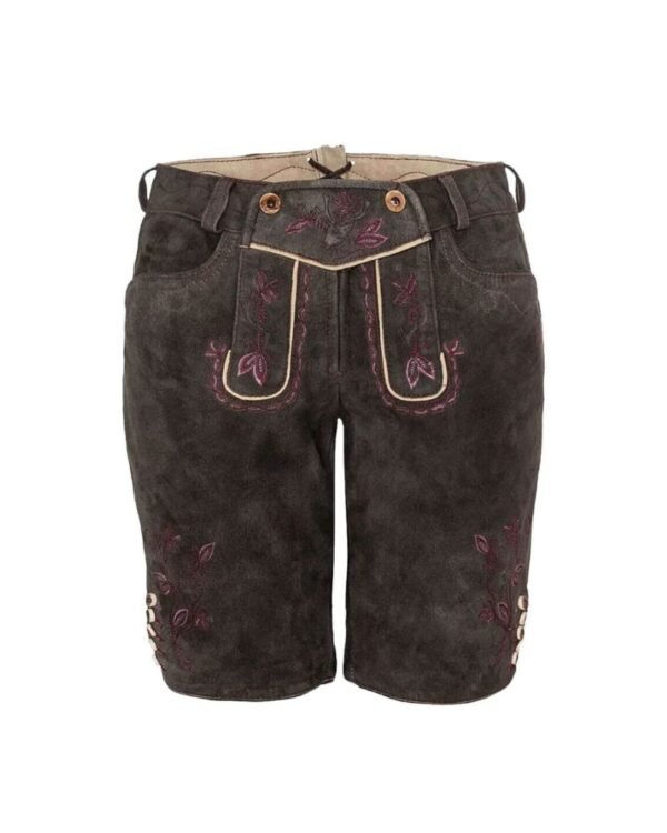 Greta Plum Brown Women’s Lederhosen
