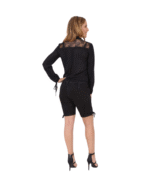 Anika – Deep Black Women’s Lederhosen - Image 4