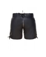 Women Deer Embroidery Black Lederhosen