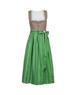 Kempten – Taupe & Apple Green Striped Traditional Dirndl