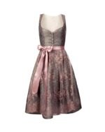 Dusty Rose & Cocoa Lace Midi Dirndl – Floral Vintage Dirndl