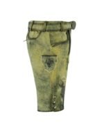 Moss Green Deer Embroidery Lederhosen - Image 2