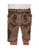 Garmisch Emberwood Lederhosen with Stag Crest Embroidery - Image 2