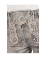 Isarstein – Frosted Gray Women’s Lederhosen - Image 3