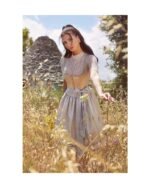 Pale Gold & Silver Satin Bow Mini Dirndl - Image 2