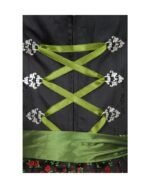 Altötting – Black & Cherry Red Floral Midi Dirndl - Image 2