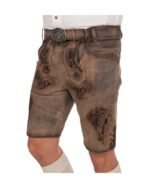 Garmisch Emberwood Lederhosen with Stag Crest Embroidery - Image 4