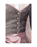 Dusty Rose & Cocoa Lace Embroidered Midi Dirndl - Image 2