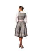 Dusty Rose & Cocoa Lace Embroidered Midi Dirndl - Image 4