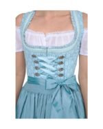 Garmisch Teal Midi Dirndl – Ribbon Lace Bavarian Oktoberfest Dress - Image 2