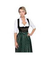 Emerald Green & Black Laced Maxi Dirndl - Image 4