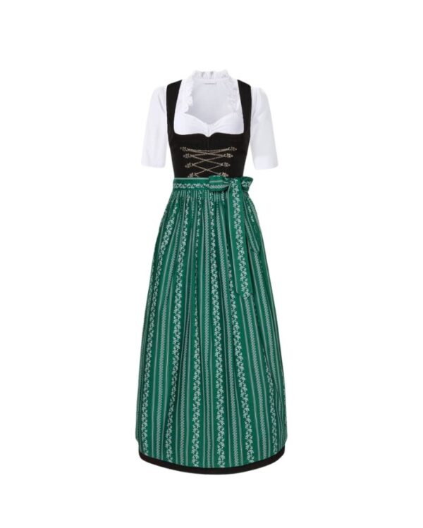 Maxi Dirndl – Black & Green Oktoberfest Dress
