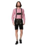 Konrad Imperial – Black Bavarian Lederhosen with Silver Embroidery - Image 2