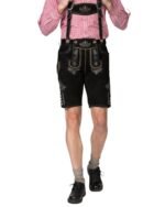 Konrad Imperial – Black Bavarian Lederhosen with Silver Embroidery - Image 6