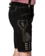 Konrad Imperial – Black Bavarian Lederhosen with Silver Embroidery - Image 5