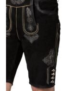 Konrad Imperial – Black Bavarian Lederhosen with Silver Embroidery - Image 4