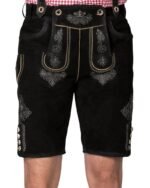 Konrad Imperial – Black Bavarian Lederhosen with Silver Embroidery - Image 3