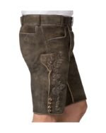 Augsburg Shadow Oak Embroidered Lederhosen – Suede Shorts - Image 5