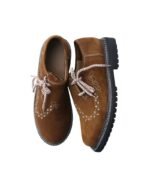 Bavarian Camel Brown Lederhosen Shoes with Embroidery - Image 3