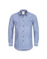 Rosenheim Blue Gingham Trachten Shirt