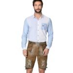 Lukas Rustic Bronze Bavarian Classic Lederhosen for Men