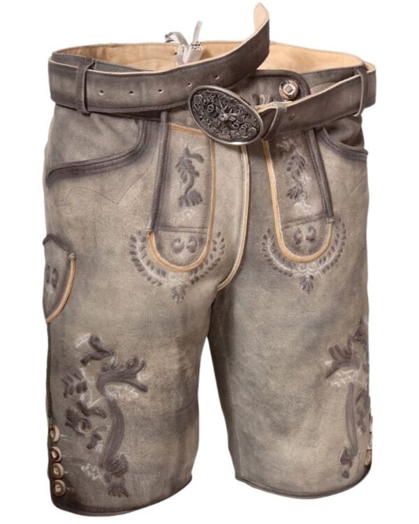 Berchtesgaden Ash-Grey Traditional Lederhosen
