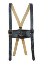 Jakob – Ebony Black Bavarian Leather Suspenders