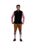 Black Trachten German Waistcoat