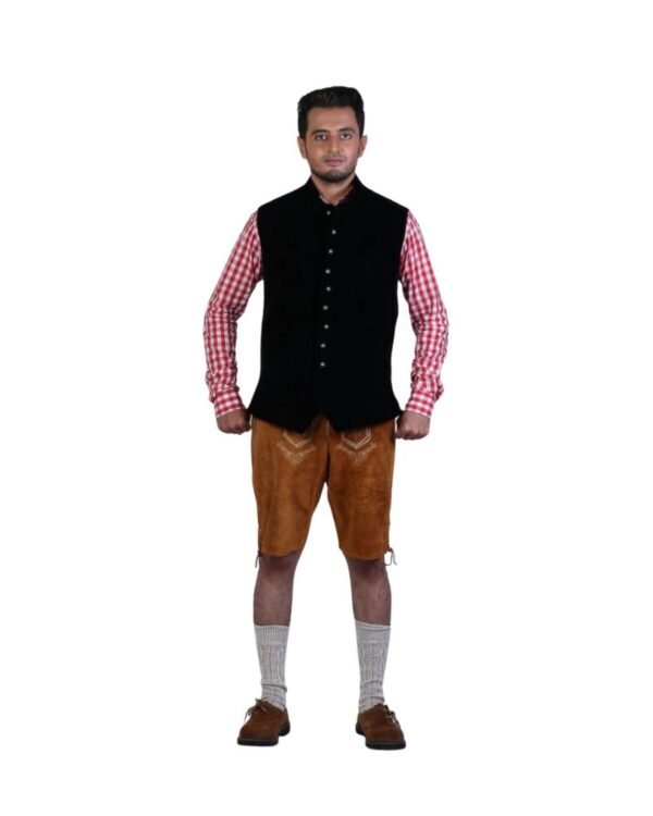 Black Trachten German Waistcoat