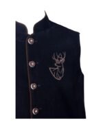 Greta – Midnight Black Embroidered Trachten Vest - Image 3