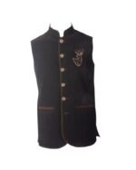Greta – Midnight Black Embroidered Trachten Vest - Image 2
