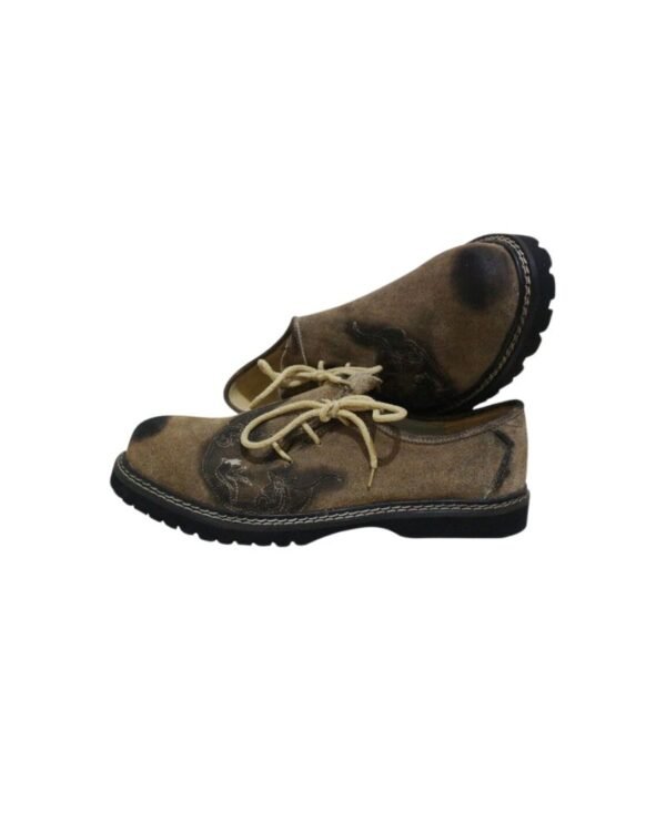 Light Brown Trachten Shoes with Embroidery – Bavarian Footwear