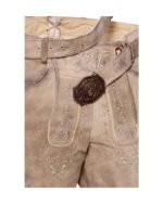 Erich Traditional Tan Embroidered Lederhosen - Image 2