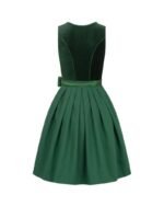 Emerald Green Velvet Bodice Mini Dirndl - Image 3