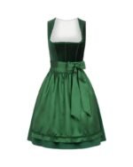 Emerald Green Velvet Bodice Mini Dirndl - Image 2