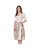 Arabella Pearl White & Soft Taupe Dirndl