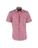 Passau Red Checkered Trachten Shirt – Traditional Bavarian Style