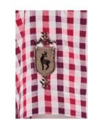 Passau Red Checkered Trachten Shirt - Image 2