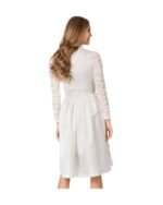 Freya – Moonlight Ivory Buttoned Midi Dirndl - Image 4