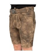 Matthias – Traditional Stag Embroidered Kurze Lederhosen - Image 4