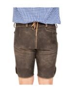 Golden Stag Chestnut Lederhosen with Antique Embroidery - Image 5