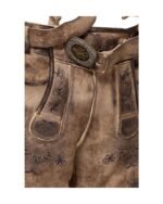 Vintage Alpine Lederhosen in Weathered Maple Brown - Image 2