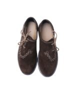 Dark Brown Men Bavarian Shoes with Embroidery - Image 3