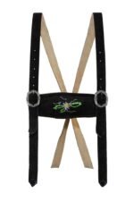 Obsidian Black Alpine Lederhosen Suspender