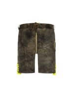 Dark Rustic Brown Embroidered Lederhosen - Image 4