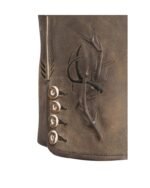 Forest Stag Hunter Lederhosen in Deep Oak Brown - Image 3