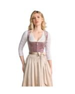Heidelinde – Taupe & Champagne Velvet Dirndl - Image 3