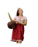 Rosalinde – Ruby Red & Ivory Patterned Dirndl - Image 6